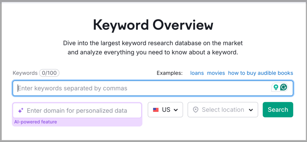 what is semrush used for keyword research