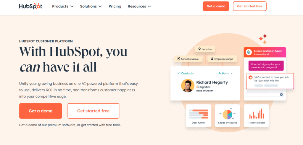 hubspot the top marketing all in one platform